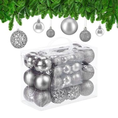 Relaxdays Set of 50 Christmas Baubles