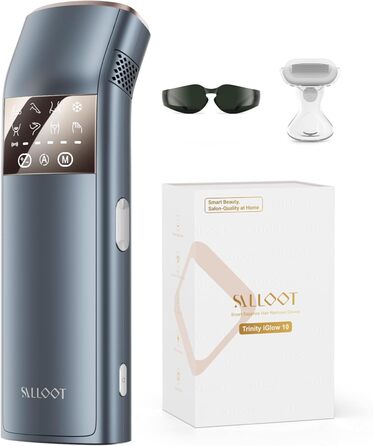 Пристрій для епіляції IPL, 25J, трипульсний лазер, для жінок та чоловіків, безболісна технологія охолодження сапфіром, довготривалий ефект для бікіні, ніг, пахв та тіла (темно-синій)