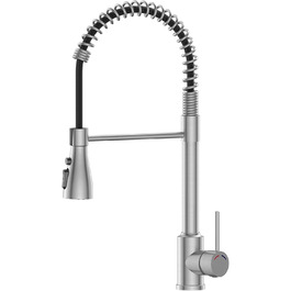 Кухонний змішувач SREWOHS PRO з висувним виливом, поворотний на 360°, 4 функції, з ABS-насадкою для кухонної мийки, проста установка