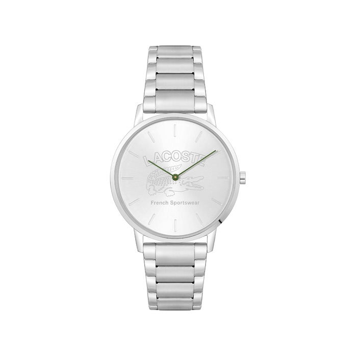 Годинник чоловічий Lacoste Crocorigin Analog Quartz срібний - сталевий або шкіряний браслет