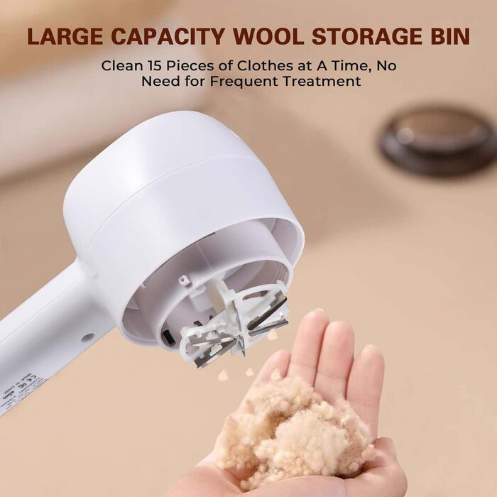 Електричний видальник ворсу Diboniur з 3 рівнями потужності, LCD-дисплеєм та змінними лезами