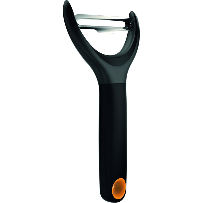 Овочечистка Fiskars Functional Form Y-подібна, 15 см, сталь/пластик, чорна (1016122)