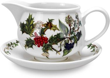 Керамічна соусниця з підставкою Portmeirion Home & Gifts, багатокольорова, 17x18x11 см