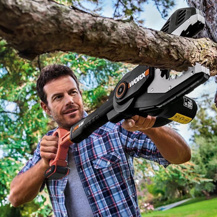 Акумуляторна гілкоріз Worx Jawsaw WG329E.9 20V з захисною закритими ланцюгом та сталевими зубами (без АКБ та зарядного пристрою)