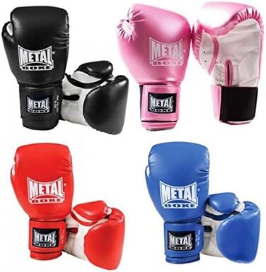 Боксерські рукавички Metal Boxe 10 унцій, червоні