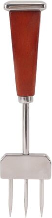 NDNCZDHC Stainless Steel Ice Pick Set, 17.8 Cm Large Ice Breaker and 20.8 Cm Large Dual-Action Ice Picker with Wooden Handle for Bartenders in the Kitchen (B)