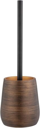 Набір для туалету WENKO Palena: тримач щітки та щітка з змінною насадкою, бронза, 12.5 x 37 см