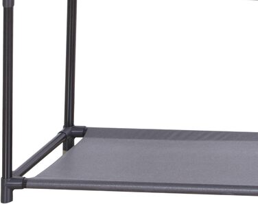 Wardrobe open, coat rack with clothes rail and 12 hooks, freestanding wardrobe with shelf, for dressing room, bedroom, 44 x 87 x 158 cm, Black