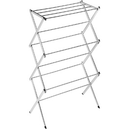 Honey Can Do 2-Tier Clothes Drying Rack, Folding, 3-Legged, DRY-09220, Chrome (Honey-Can-Do Slim-A-Slim Clothes Drying Rack DRY-09464, Chrome)