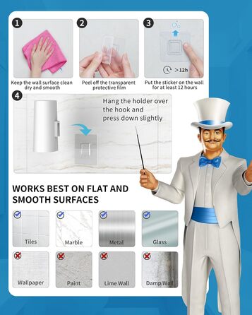 Набір щітки для унітазу та тримача MR.SlGA, настінний монтаж, компактний дизайн, білий, 2 шт.