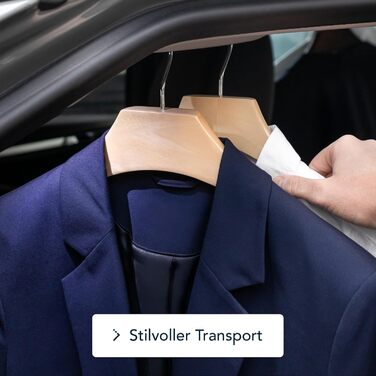 Дерев'яні плічки SUITS VIENNA для жіночих піджаків і костюмів, 40 см, 6 шт, з широкою плечовою зоною та округлими краями