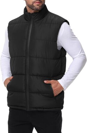 Чоловіча жилетка Polu з пуховим наповнювачем, водовідштовхувальна, без рукавів, зі стійким коміром, на блискавці, зимова, тепла верхня одежда, колір чорний