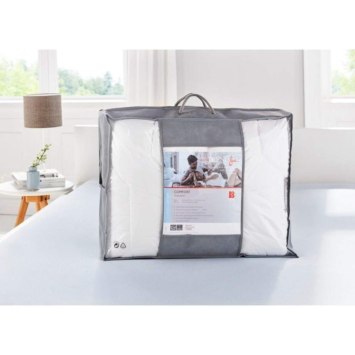 Badenia Trendline Comfort Down Duvet, warm winter duvet with 90% down & 10% feathers of Class I, 135 x 200 cm, Down Pass tested & Öko-Tex certified, produced according to German quality standard 135 x 200 cm Warm Comfort Winter Duvet