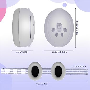 Навушники для захисту від шуму для малюків 0-36 місяців, високоякісні дитячі навушники з регульованим антиковзким стрічкою, ідеально підходять для повсякденного використання, сну та подорожей (Сірий)