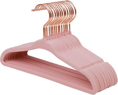 Дитячі плечики для одягу ManGotree з рожево-золотими гачками, 28 см, для дітей, обертаються на 360°, ультратонкі, антислиз, 15 шт. (світло-рожевий)