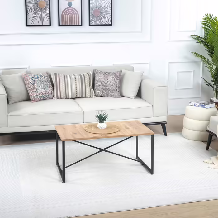 Surya Monaco Rug Living Room Boho, large rug bedroom 200x275 cm - Rug for dining room with geometric pattern, Scandinavian living room rug modern in cream cream 200 x 280 cm