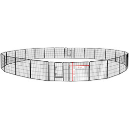 Вольєр для цуценят Petigi: складаний вольєр з порошковим покриттям, розмір 80x80 см, масивні прути 47 мм, для використання в саду