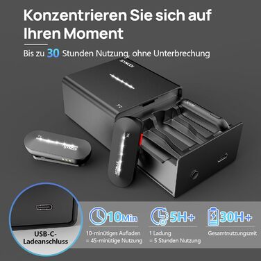 Бездротовий петличний мікрофон SYNCO P2ST для iPhone 15/16/17 та Android, USB-C з зарядним кейсом, Plug and Play, Hi-Fi якість, 2 мікрофони