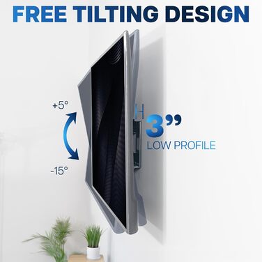 Настінне кріплення для телевізора VIVO Robuste поворотне, 60-120 дюймів, LCD/LED/плаский/вигнутий, VESA 900x600, чорний