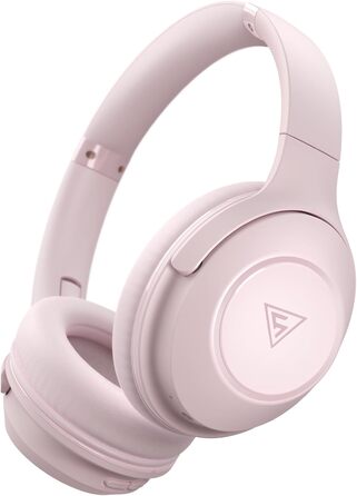 Бездротові навушники DOQAUS Bluetooth з тривалим часом роботи (70 год), Over-Ear, Bluetooth 5.4, Hi-Fi стерео, 3 режими EQ, для подорожей/телефону/ПК (Рожеві)