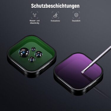 Набір фільтрів ND та CPL NEEWER для Insta360 Ace Pro (4 шт.) - ND16, ND32, ND64, CPL