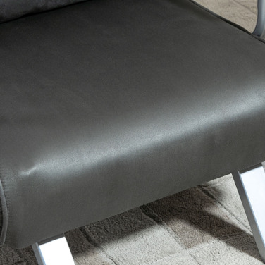 HOMCOM 3-in-1 Sleeper Sofa, Convertible Sleeper Chair, Guest Bed, Folding Mattress, Chaise Lounge, 65x69x80cm, Faux Leather, Grey