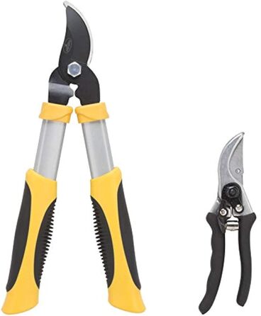 Садові та кущові ножиці Edward Tools, міцні, леза з термообробленої вуглецевої сталі, 3,8 см