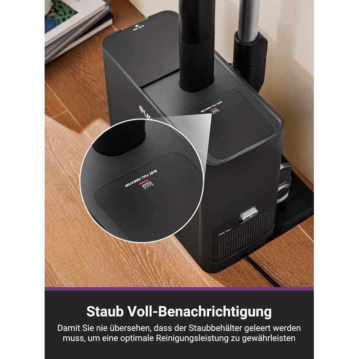 Пилгопоглинач Eureka Stylus Elite з док-станцією, 24000 Па, автоматичним випорожненням, мішком 3л, 60 хв роботи, антизаплутана щітка, LED-фара, знімна батарея