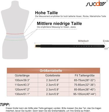 Жіночий тонкий шкіряний ремінь SUOSDEY з золотистою пряжкою (2 шт.), чорний+бежевий, 100 см, розмір талії 70-84 см