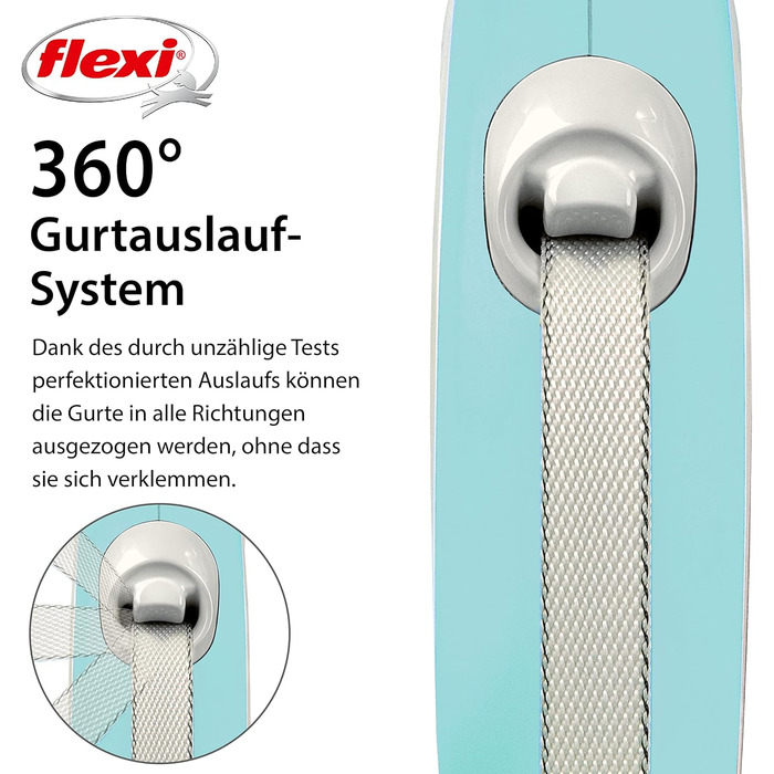 Flexi Comfort L рулетка для собак до 50 кг, 8 м, світло-блакитна