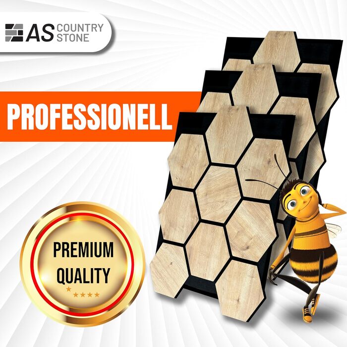 Акустичні настінні панелі AS Country Stone® з натурального дерева, 80x65 см, шумопоглинаючі декоративні панелі для офісу та дому (4 шт., колір Karina)