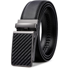 Чоловічий шкіряний ремінь Frentree з автоматичною пряжкою, 35 мм, без отворів, регульований (125 см, обхват талії 91-106 см)