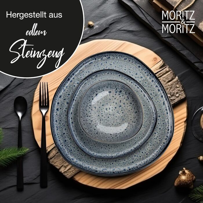 Набір органічних мюслі-мисок Moritz & Moritz (6 шт.), сірий колір, 500 мл, кераміка, сучасний дизайн, стійкі до миття в посудомийній машині