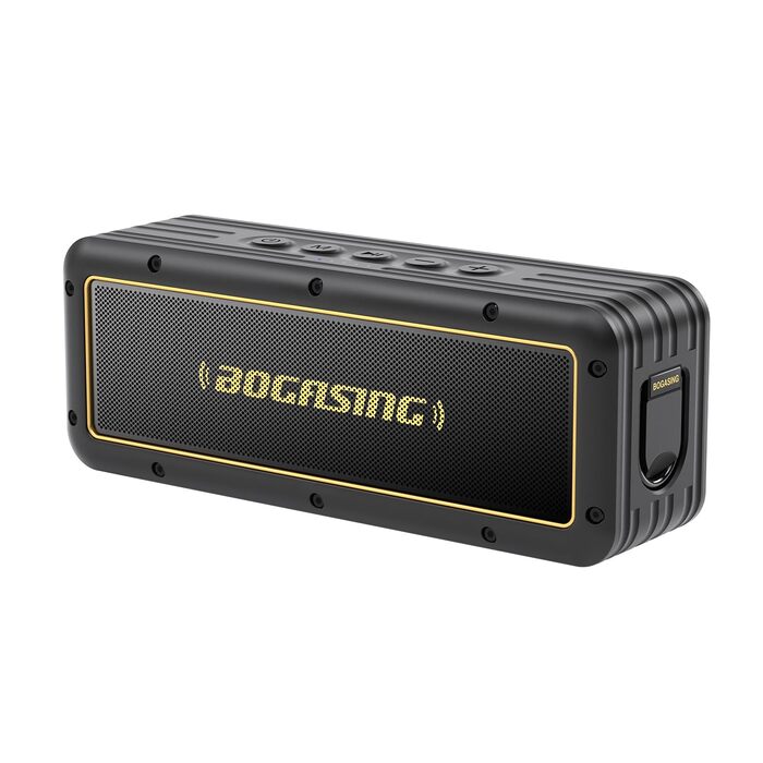 BOGASING G4 Bluetooth колонка 50W: Портативна водонепроникна колонка з глибоким басом, підтримкою TF-карти, AUX, Bluetooth 5.3, 24 години роботи