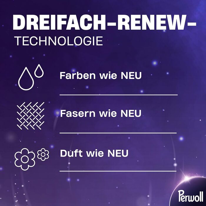 Рідкий засіб для прання Perwoll Renew Black для темного одягу, відновлення кольору та волокон, 80 прань