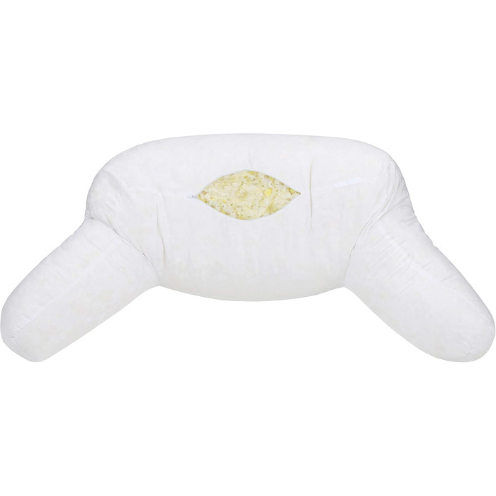 Подушка для чоловіка з підлокітниками - велика, для читання та відпочинку в ліжку. Преміум піна з пам'яті, знімна подушка для шиї на стрічці. XXL, піна з пам'яті