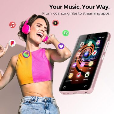 MP3 плеєр з Bluetooth та WiFi Inioasis для дітей: Android, Spotify, Amazon Music, 4