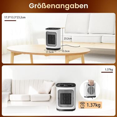 Масляний радіатор COWSAR: Енергозбереження, Швидкий нагрів, 3 режими, захист від перекидання та перегріву, 1200W для вітальні та спальні, білий