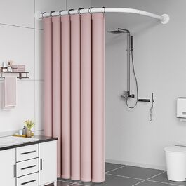 Регульована штанга для душу L-подібної форми без свердління, 304 нержавіюча сталь, для душу, розширювана, кутова, біла (90-130x90-130 см)