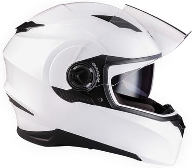 Мотошолом інтеграл ARMOR HELMETS AF-77, білий глянцевий, повнолицевий, ECE 22.05, сонцезахисний візор, швидкознімний замок, з чохлом, розмір XS (53-54 см) для мотоцикла, скутера, круїзера, спортбайка