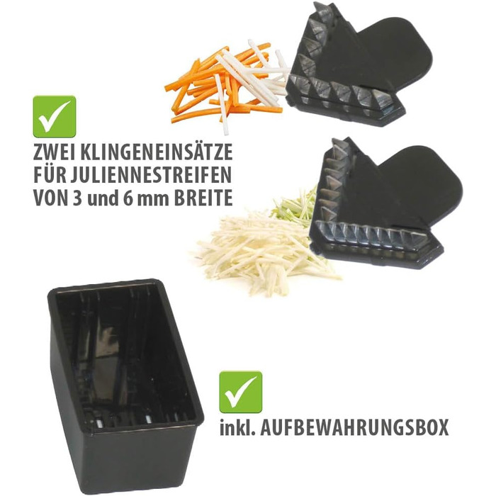 GEFU Julienne VIOLI 2.0 - терка для нарізки овочів та фруктів, для нарізки слайсами та соломкою