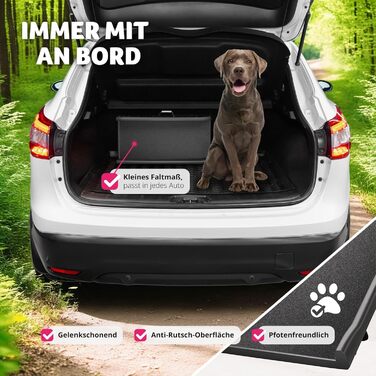 Рампа для собак Tectake®: складна, неслизька, до 90 кг, захист багажника, для авто, ліжка, дивану та сходів