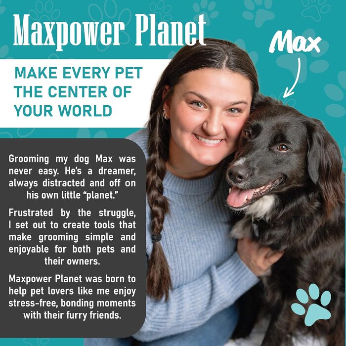 MaxPower Щітка для собак та котів Planet - для вичісування підшерстка, двостороння гребінка для довгошерстих тварин, рожева (блакитна, велика)