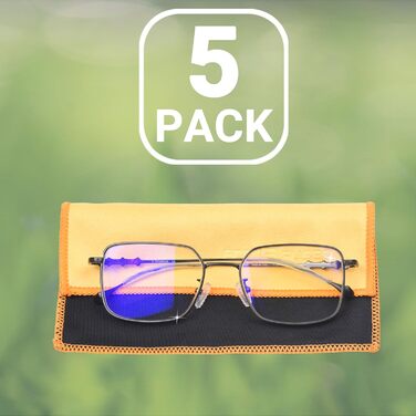 Серветки для прибирання з мікрофібри Eco-Fused (5 шт.) - двосторонні - для смартфонів, телевізорів, планшетів, ноутбуків, об'єктивів камер