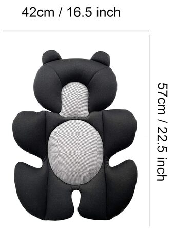 Storchenbeck Baby Car Seat Cushion Car Seat Insert Seat Pad Universal for Strollers Car Seat High Chair (Black)
