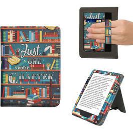 Чохол kwmobile Flip Cover для Kobo Clara BW/Clara Colour/Tolino Shine (5) / Shine Color з петлею для руки, мотив 