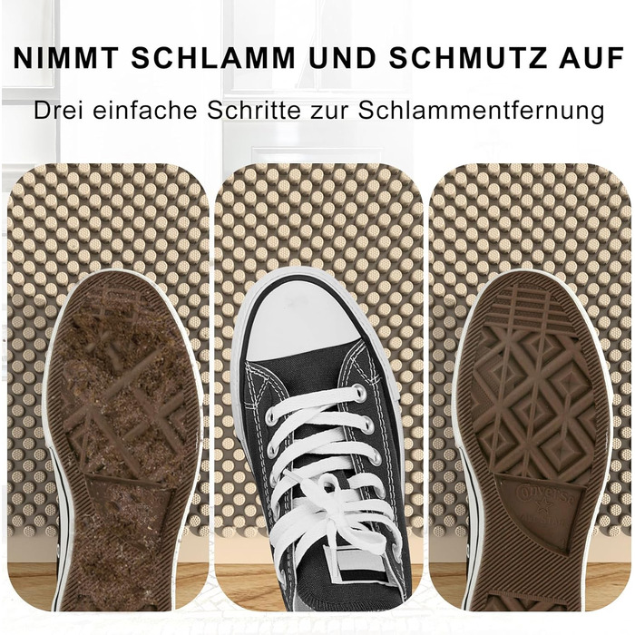 Килимок для дому та вулиці Fowooyeen з силікону, 43 x 76 см, Khaki