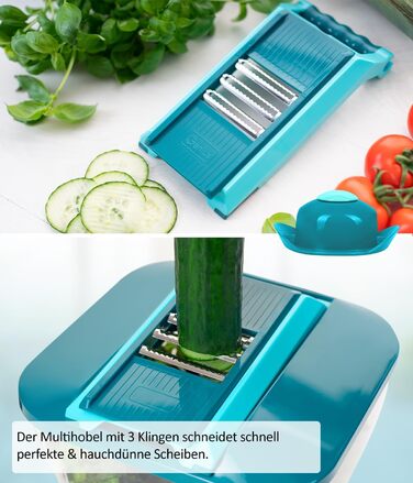 Набір для нарізки овочів Genius Nicer Dicer Chef Professional 18-ти частинний, ручний, з контейнером 5.2L, спіралізатор, для кухні