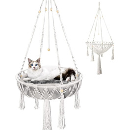 Гніздо-гойдалка для кота, бавовна, 45 см (білий)