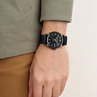 Чоловічий годинник LN LENQIN з датою, водостійкий 30M, з нейлоновим ремінцем, сірий | Годинник для медсестер